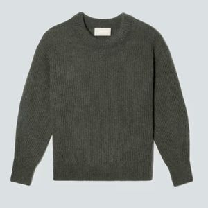 EVERLANE The Oversized Alpaca Sweater Long Sleeve in Dark Green Size Medium